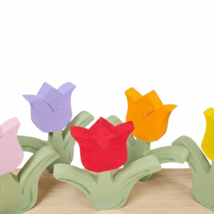 Hand-Painted Wood Tulips